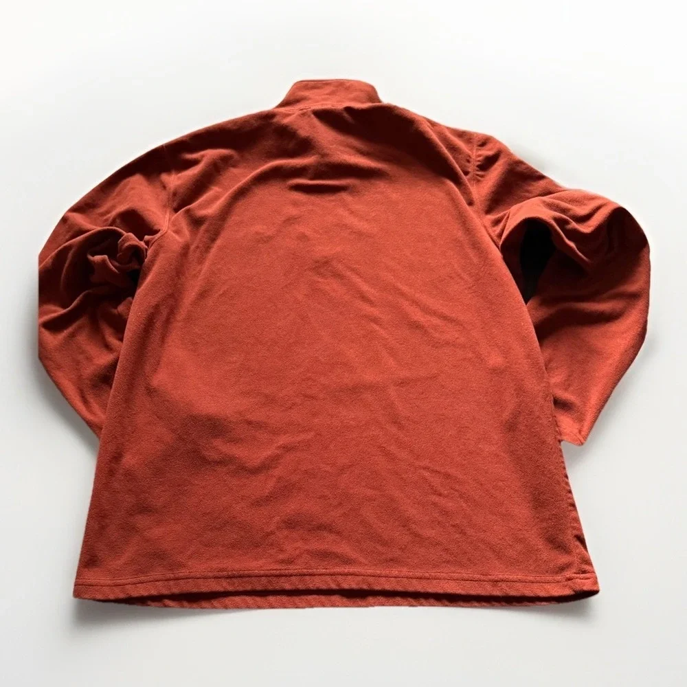 The North Face TKA 100 Jacket Mens Sz M  Red Orange 1/4 Zip Lightweight Pullover